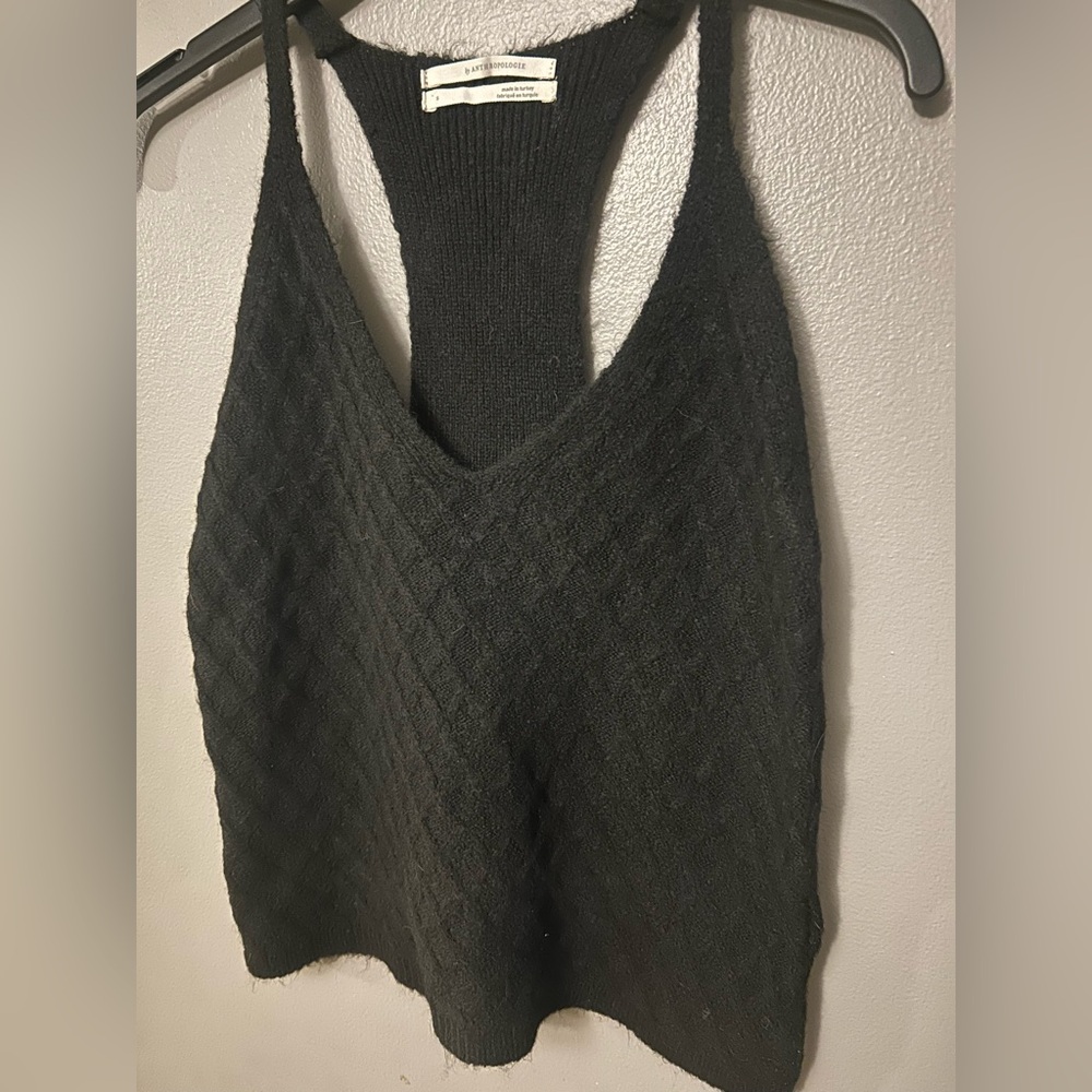 Anthropologie Shirt - black “Fenna Textured Knit Tank” - Picture 4 of 10